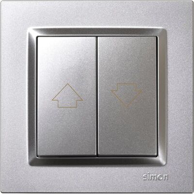 Simon - Tryckknapp Serie 10 - 840x840 mm - 230V - Aluminium Simon - Tryckknapp Serie 10 - 840x840 mm - 230V - Aluminium