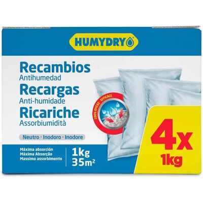 Recharge anti-humidité HUMYDRY 4Kg - Publicité Recharge anti-humidité HUMYDRY 4Kg - Publicité
