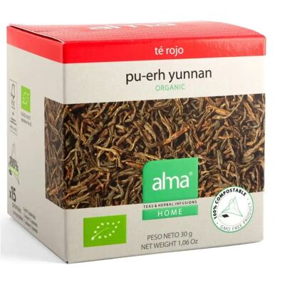 Alma Home Té rojo Pu-erh Yunnan - 15 unidades de 2g Alma Home Té rojo Pu-erh Yunnan - 15 unidades de 2g