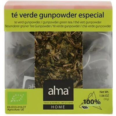 Alma Home Té Verde Gunpowder - 15 Bolsas de 2g Alma Home Té Verde Gunpowder - 15 Bolsas de 2g