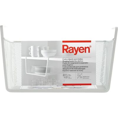 Panier Suspendu Blanc Rayen - Rangement, Grande Capacité - Publicité Panier Suspendu Blanc Rayen - Rangement, Grande Capacité - Publicité