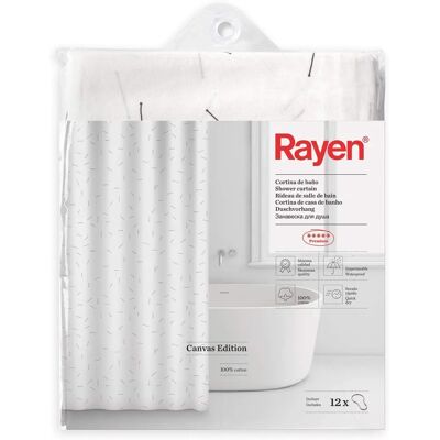 Rideau de Douche Imperméable en Coton Rayen - 180x200cm Rideau de Douche Imperméable en Coton Rayen - 180x200cm