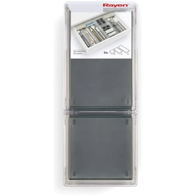 Rayen Storage Organizer - 3 Tray Set - Dark Gray Rayen Storage Organizer - 3 Tray Set - Dark Gray
