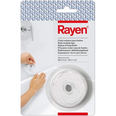Rayen Afsluitband - 3 M X 30 Mm - Wit voor Badkamer Rayen Afsluitband - 3 M X 30 Mm - Wit voor Badkamer