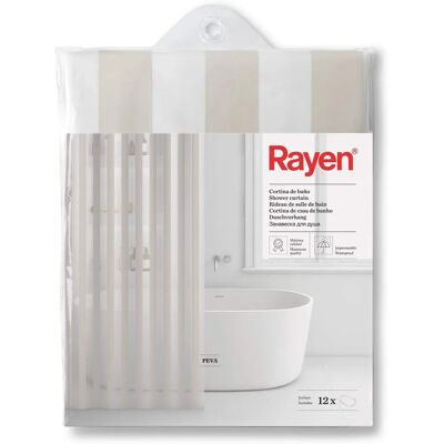 Rideau de Douche Rayen - Imperméable PEVA - 180x200cm Rideau de Douche Rayen - Imperméable PEVA - 180x200cm
