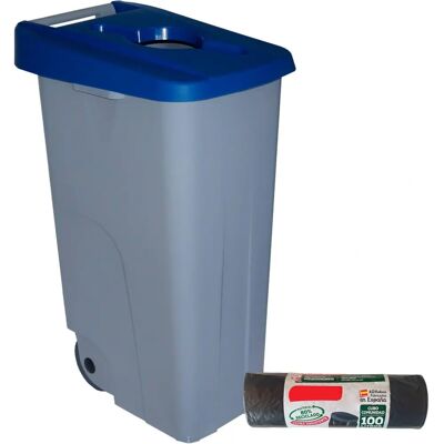 Denox 85 L blauer Recycling-Müllcontainer Denox 85 L blauer Recycling-Müllcontainer