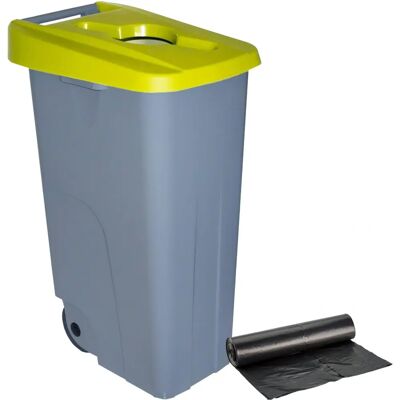 Denox 110L Gelber Recyclingbehälter - Müllbehälter Denox 110L Gelber Recyclingbehälter - Müllbehälter