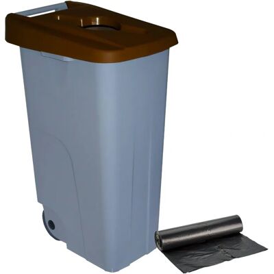 Conteneur de Recyclage Denox 110 l - Marron - Publicité Conteneur de Recyclage Denox 110 l - Marron - Publicité
