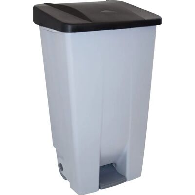 Contenedor de residuos Denox 120L con pedal gris/negro Contenedor de residuos Denox 120L con pedal gris/negro