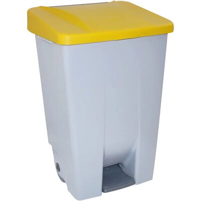 Denox Contenedor Amarillo 80L con Pedal y Ruedas Denox Contenedor Amarillo 80L con Pedal y Ruedas