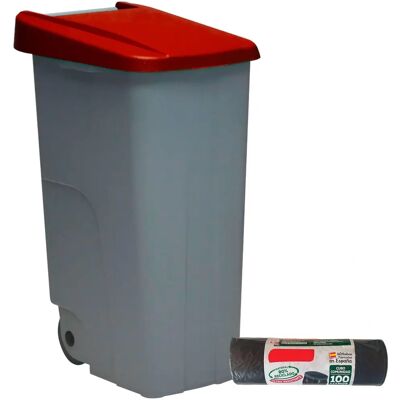 Contenedor de basura Denox 65/85/110L - Apilable, Ruedas, Verde, Azul, Amarillo Contenedor de basura Denox 65/85/110L - Apilable, Ruedas, Verde, Azul, Amarillo