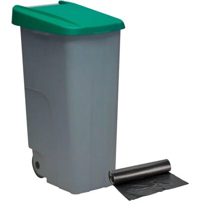 Poubelle Denox 110 L - Plastique Vert Rectangulaire - Publicité Poubelle Denox 110 L - Plastique Vert Rectangulaire - Publicité