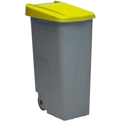 Contenedor de basura Amarillo Denox 110 L - Cubo con ruedas Contenedor de basura Amarillo Denox 110 L - Cubo con ruedas