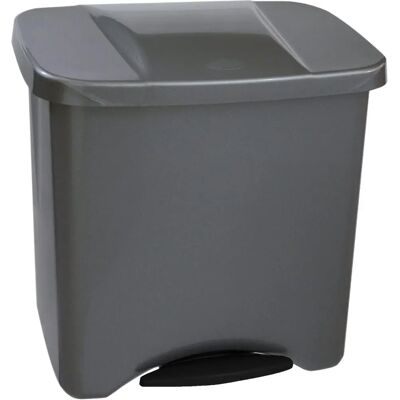 DENOX Modelo - Cubo Pedal Ecológico - 50L - Gris Opaco - Clasificación de Residuos DENOX Modelo - Cubo Pedal Ecológico - 50L - Gris Opaco - Clasificación de Residuos