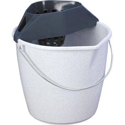 Secchio con cestello di risciacquo DENOX - 12L - Blu/Granito Secchio con cestello di risciacquo DENOX - 12L - Blu/Granito