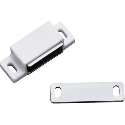 Fecho Magnético Modelo 5 Amig - Branco - Imã para Móveis - Resistência 3kg Fecho Magnético Modelo 5 Amig - Branco - Imã para Móveis - Resistência 3kg
