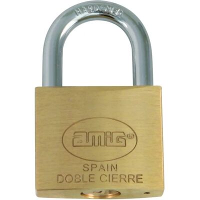 AMIG Messing Hangslot - 1/25 inch Stalen Boog - Normale Boog AMIG Messing Hangslot - 1/25 inch Stalen Boog - Normale Boog