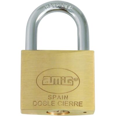 AMIG Model 2/60 Brass Padlock - Normal Steel Arc AMIG Model 2/60 Brass Padlock - Normal Steel Arc