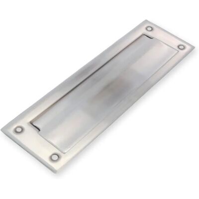 AMIG Boîte aux lettres en acier inoxydable - 254x73mm - Pour murs et portes - Publicité AMIG Boîte aux lettres en acier inoxydable - 254x73mm - Pour murs et portes - Publicité