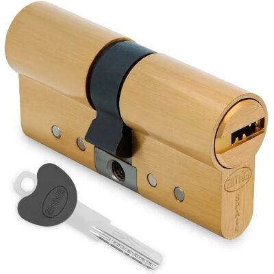 Cilindro di sicurezza in ottone Amig - Doppio ingranaggio 40+40mm - Antibumping Cilindro di sicurezza in ottone Amig - Doppio ingranaggio 40+40mm - Antibumping