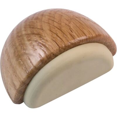 AMIG - Buteur de porte semicirculaire en bois - Beige - Buteur de porte - Publicité AMIG - Buteur de porte semicirculaire en bois - Beige - Buteur de porte - Publicité