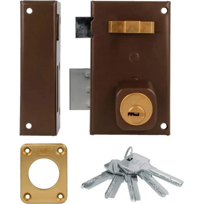 Amig 75 Stalen Sloten - Cilinder, Bruin, 67x112mm - Slot Amig 75 Stalen Sloten - Cilinder, Bruin, 67x112mm - Slot