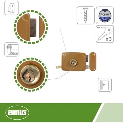 Amig 22566 Gouden Deurslot - Hoge veiligheid - Duurzaam - Gemakkelijk te installeren Amig 22566 Gouden Deurslot - Hoge veiligheid - Duurzaam - Gemakkelijk te installeren