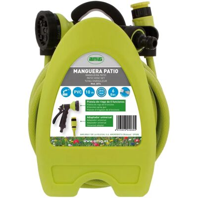 Amig 10m PVC Garden Hose Set - Adjustable Faucet, 7-Function Sprayer Amig 10m PVC Garden Hose Set - Adjustable Faucet, 7-Function Sprayer