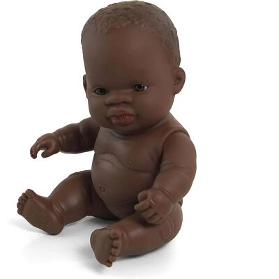 Poupée bébé africaine de 21 cm - Miniland Poupée bébé africaine de 21 cm - Miniland
