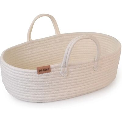 Panier en coton Miniland - Porte-poupée jusqu'à 40cm Panier en coton Miniland - Porte-poupée jusqu'à 40cm