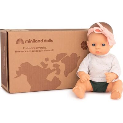 Miniland 32 cm baba - Mozgatható végtagok, Ruha és kiegészítők Miniland 32 cm baba - Mozgatható végtagok, Ruha és kiegészítők