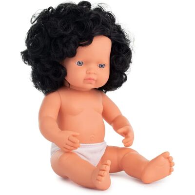 Miniland Bambolina Morena Rizad 38 Cm - Anatomie réaliste, Vinyle flexible, Fait main en Espagne Miniland Bambolina Morena Rizad 38 Cm - Anatomie réaliste, Vinyle flexible, Fait main en Espagne