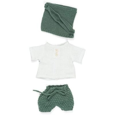 Ensemble de Vêtements MINILAND - 32cm, Vert/Blanc Ensemble de Vêtements MINILAND - 32cm, Vert/Blanc
