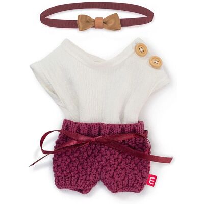 Miniland Ensemble Rouge Foncé et Bandeau - 21cm Miniland Ensemble Rouge Foncé et Bandeau - 21cm