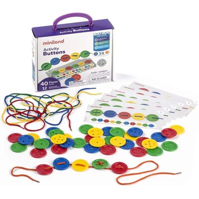 Miniland Éducatif - Boutons d'Activité avec Cordon Miniland Éducatif - Boutons d'Activité avec Cordon