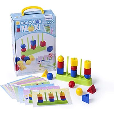 Miniland Abacolor Maxi - Klocki Geometryczne - 3-6 Lat Miniland Abacolor Maxi - Klocki Geometryczne - 3-6 Lat