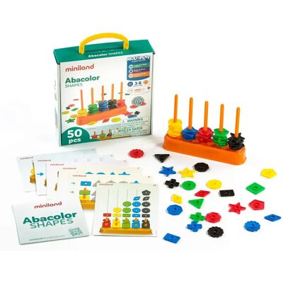 Miniland Abacolor Shapes - Educatief speelgoed voor 3-6 jaar Miniland Abacolor Shapes - Educatief speelgoed voor 3-6 jaar