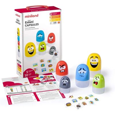 Miniland Emoticapsules - Brinquedo de aprendizagem de emoções Miniland Emoticapsules - Brinquedo de aprendizagem de emoções
