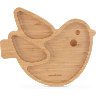 Assiette Bambou pour Bébé - Méthode BLW - 3 Sections - Publicité Assiette Bambou pour Bébé - Méthode BLW - 3 Sections - Publicité