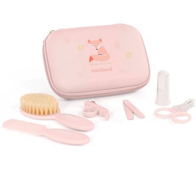 Set de soin bébé Miniland - Brosse à cheveux naturelle & Peigne - Soins du corps pour bébé Set de soin bébé Miniland - Brosse à cheveux naturelle & Peigne - Soins du corps pour bébé