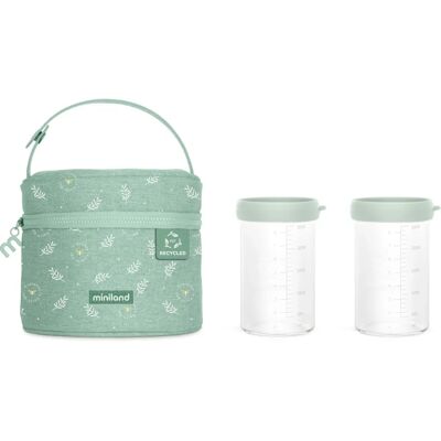 Miniland Frascos de Comida para Bebês - Conjunto de 2x250ml com Bolsa Térmica Miniland Frascos de Comida para Bebês - Conjunto de 2x250ml com Bolsa Térmica