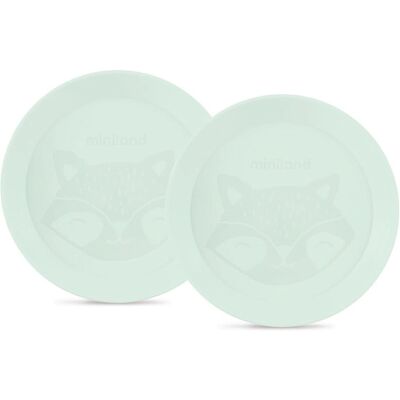Conjunto de Platos Infantiles Miniland - Redondo Menta - Conjunto de Platos Conjunto de Platos Infantiles Miniland - Redondo Menta - Conjunto de Platos