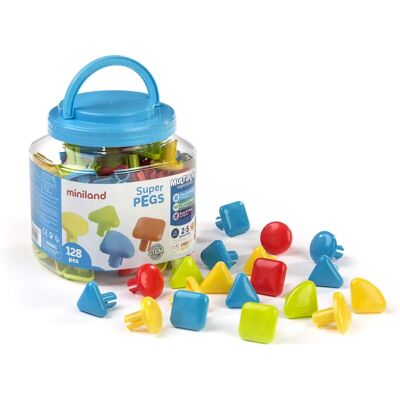 Miniland Giocattoli Educativi Super Pegs - Giocattoli Miniland Giocattoli Educativi Super Pegs - Giocattoli