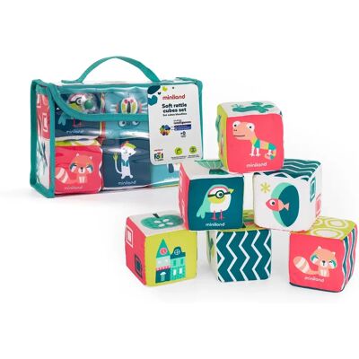 Ensemble de Cubes Sonajero Doux Miniland - Jouet Éducatif Ensemble de Cubes Sonajero Doux Miniland - Jouet Éducatif