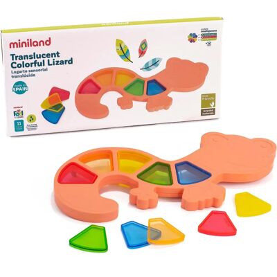 Miniland Translucenter Bunter Leguan - Sensorisches Puzzle Miniland Translucenter Bunter Leguan - Sensorisches Puzzle