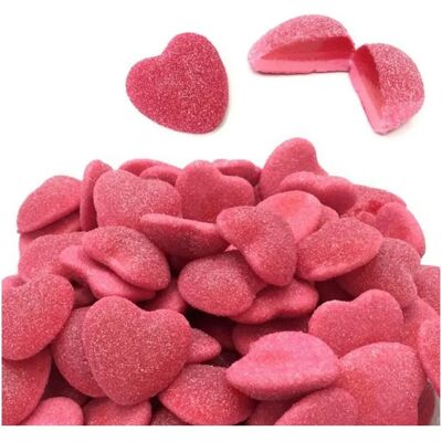Caramelle gommose a forma di cuore rosso ripiene di lampone - Dolci Caramelle gommose a forma di cuore rosso ripiene di lampone - Dolci
