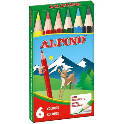 Lápis de cor Alpino AL010651 Multicolor - 6 peças Lápis de cor Alpino AL010651 Multicolor - 6 peças