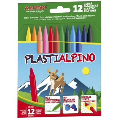 Alpino PA000012 Giz de Cera - Conjunto de 12 Cores para Crianças Alpino PA000012 Giz de Cera - Conjunto de 12 Cores para Crianças