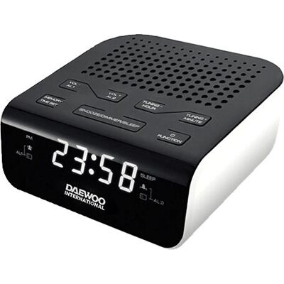Radio Despertador Daewoo DCR-46W - Reloj digital Radio Despertador Daewoo DCR-46W - Reloj digital