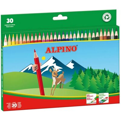 Alpino AL010659 Mehrfarbige Sechseckige Buntstifte - 30/24 Stk Alpino AL010659 Mehrfarbige Sechseckige Buntstifte - 30/24 Stk